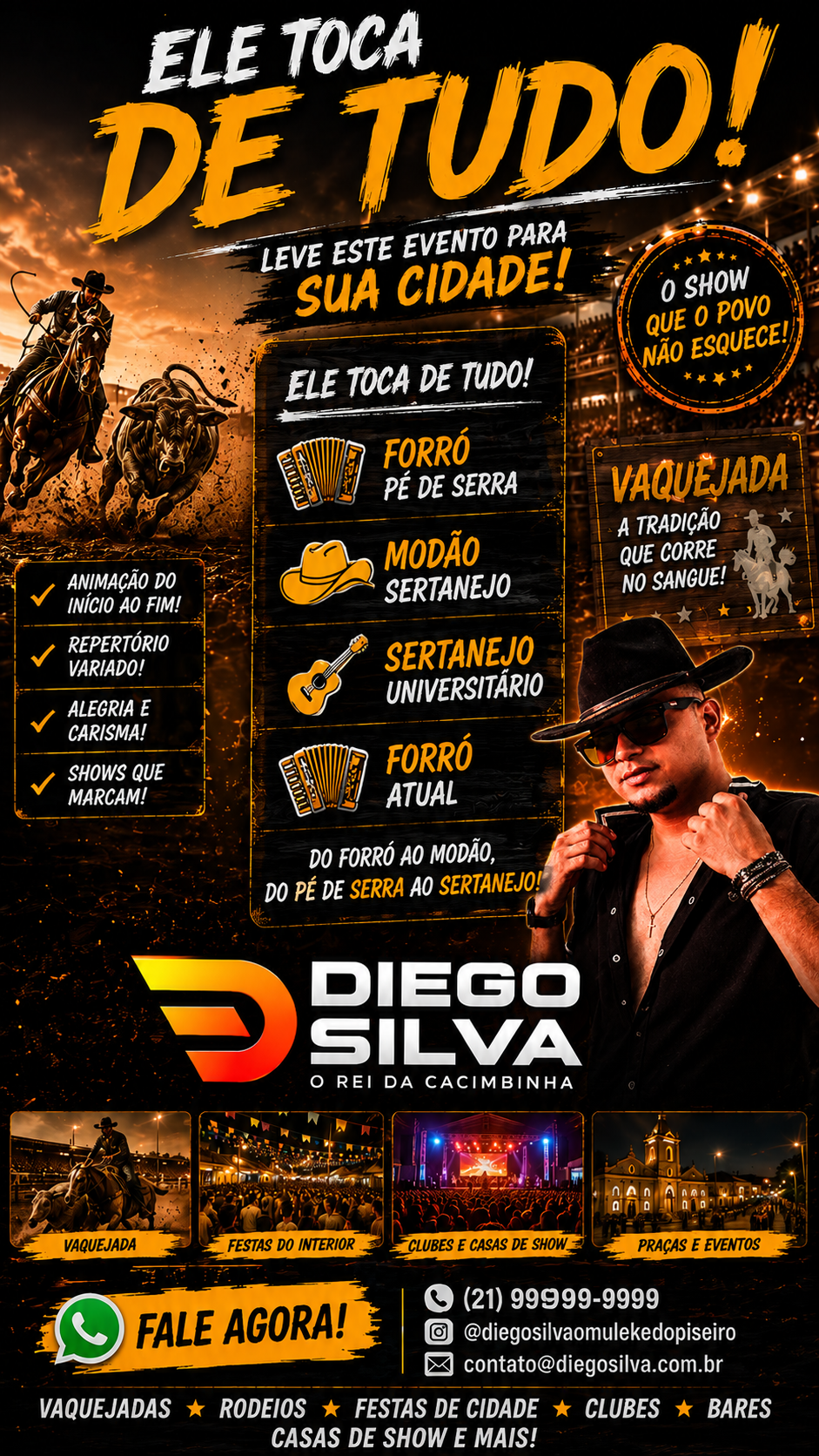 Flyer oficial Ele Toca de Tudo